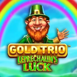 Gold Trio Leprechaun's Luck online game logo by Playtech on beefcasinoo.at