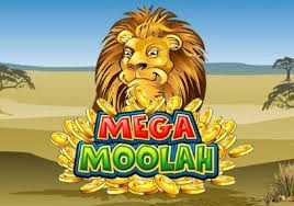 Mega Moolah slot logo by Games Global at Beef Casino